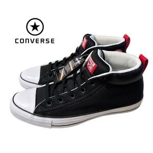 New Converse Chuck Taylor All Star Street Mid Black Men's 163404C Sneakers 8